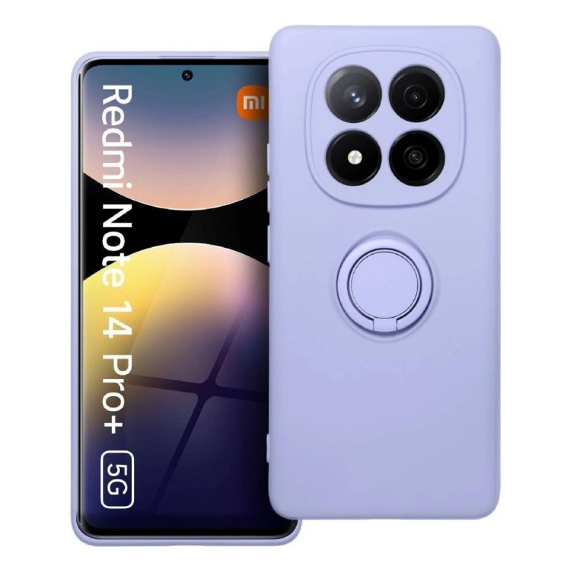 Силиконов кейс bSmart Finger Grip, За Xiaomi Redmi Note 14 Pro+, Светлолилав