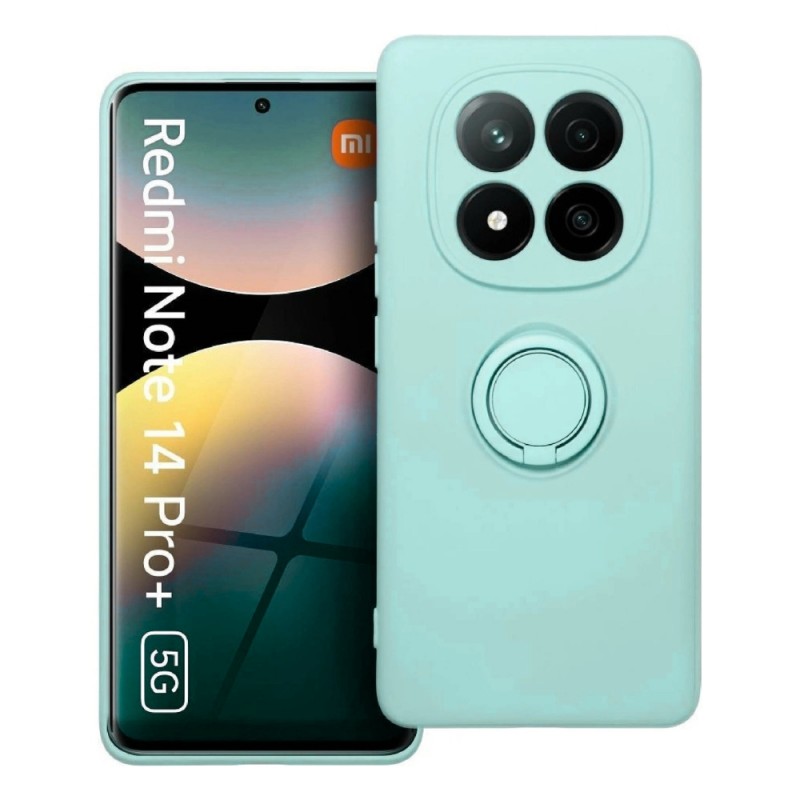Силиконов кейс bSmart Finger Grip, За Xiaomi Redmi Note 14 Pro+, Светлозелен