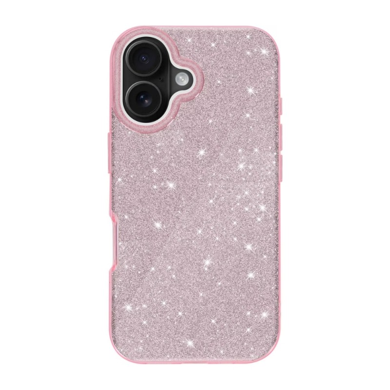 Силиконов кейс bSmart Glitter 3в1 за iPhone 17 (6.3) розов