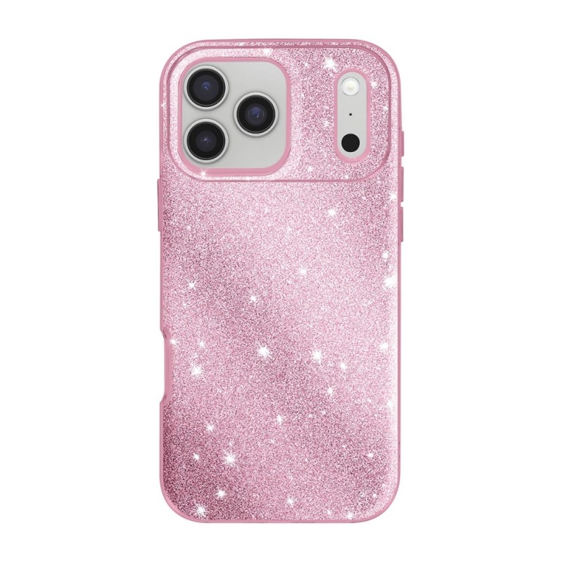 Силиконов кейс bSmart Glitter 3в1 за iPhone 17 Pro Max (6.9) розов