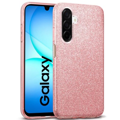 Силиконов кейс bSmart Glitter 3в1 за Samsung Galaxy A17 розов