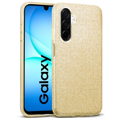Силиконов кейс bSmart Glitter 3в1 за Samsung Galaxy A17 златист