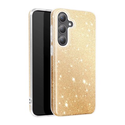 Силиконов кейс bSmart Glitter 3в1 за Samsung Galaxy S26 Plus златист