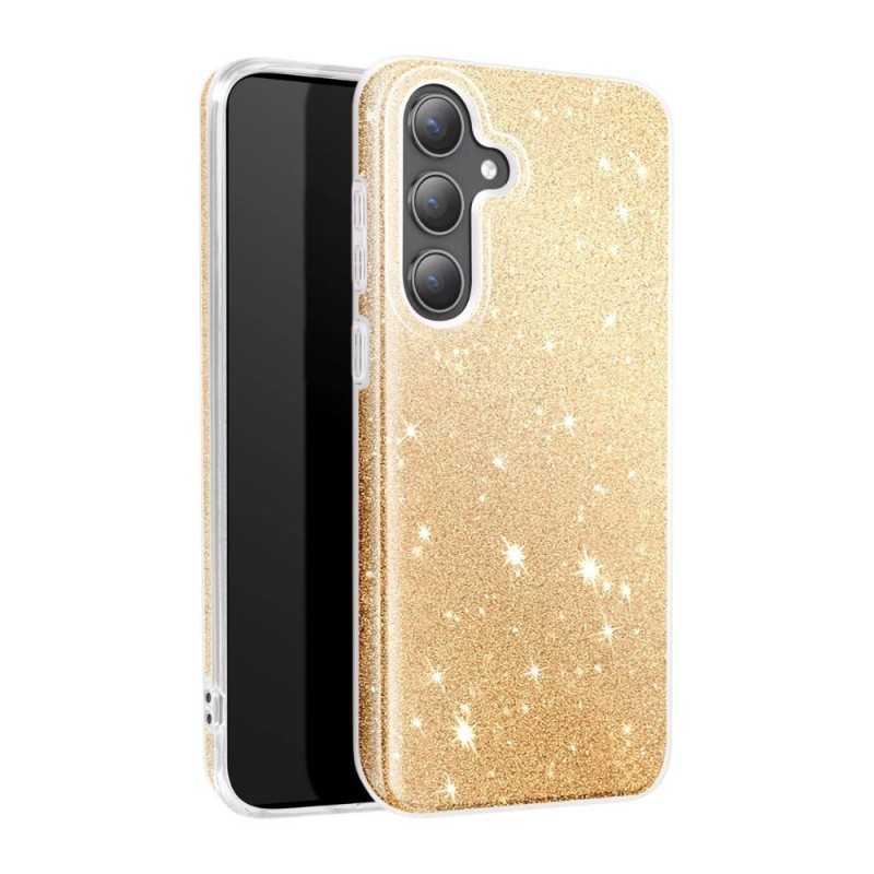 Силиконов кейс bSmart Glitter 3в1 за Samsung Galaxy S26 Plus златист