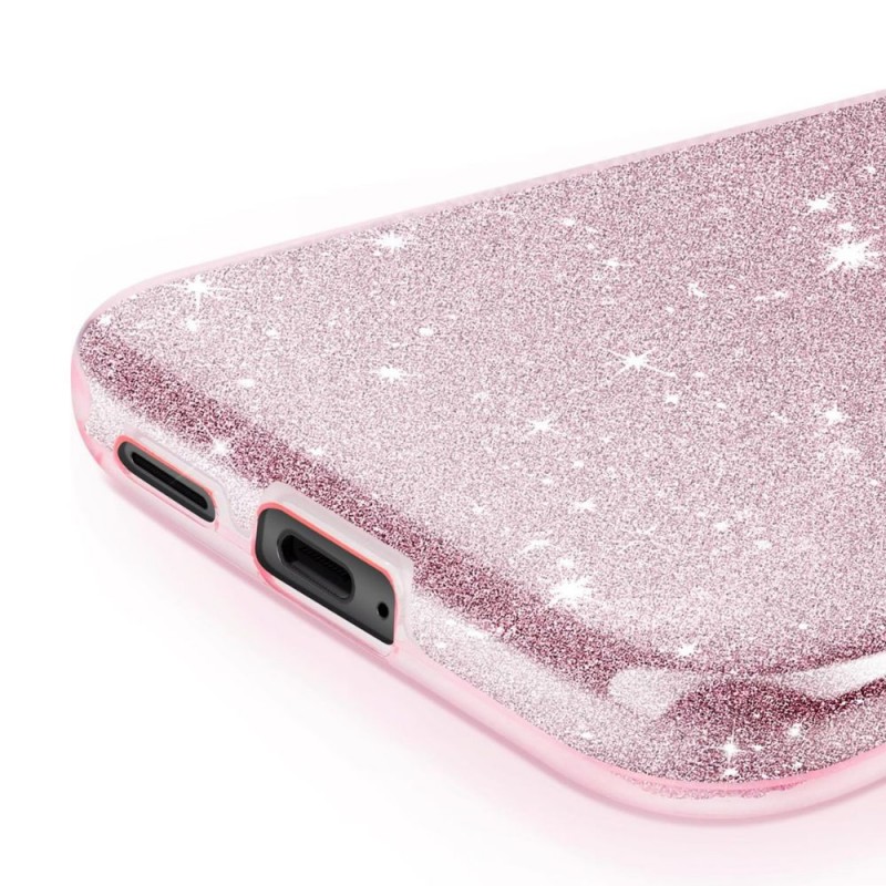 Силиконов кейс bSmart Glitter 3в1 за Samsung Galaxy S26 розов
