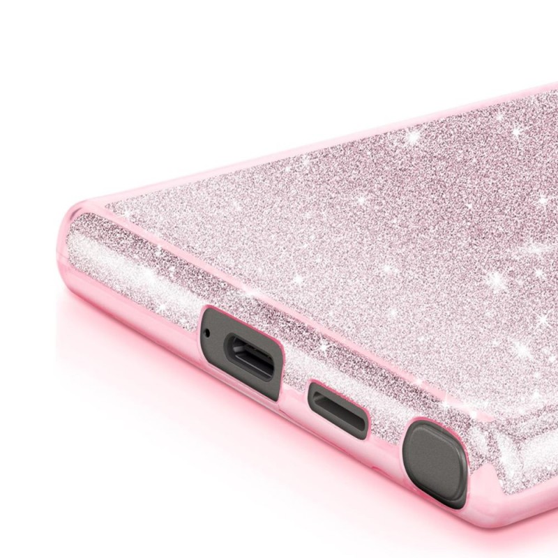 Силиконов кейс bSmart Glitter 3в1 за Samsung Galaxy S26 Ultra розов