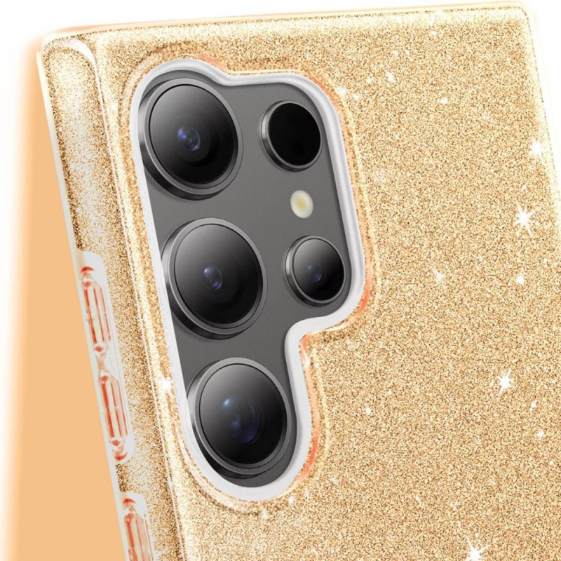 Силиконов кейс bSmart Glitter 3в1 за Samsung Galaxy S26 Ultra златист