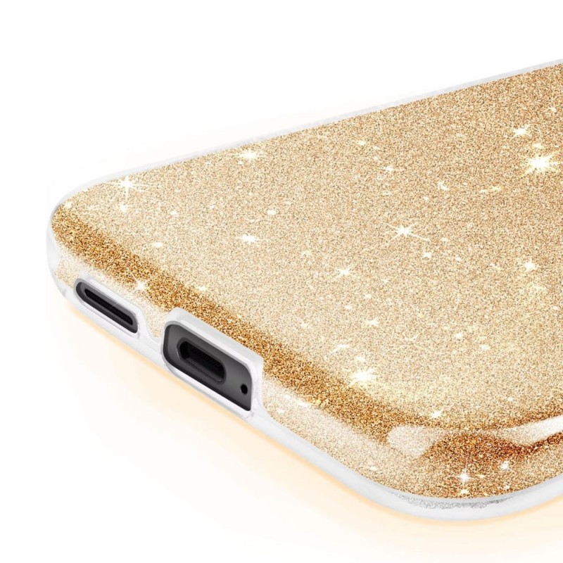 Силиконов кейс bSmart Glitter 3в1 за Samsung Galaxy S26 златист