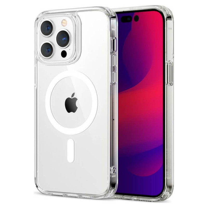 Силиконов кейс bSmart Magsafe 1.5mm, За iPhone 13 Pro Max (6.7), Прозрачен