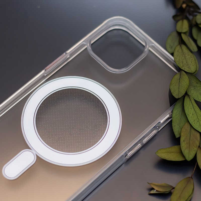 Силиконов кейс bSmart Magsafe 1.5mm, За iPhone 15 Pro Max (6.7), Прозрачен