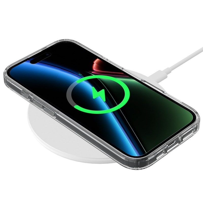 Силиконов кейс bSmart Magsafe 1.5mm, За iPhone 17 (6.3), Прозрачен