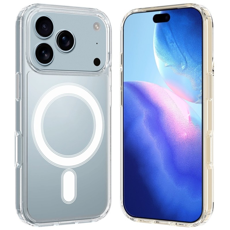 Силиконов кейс bSmart Magsafe 1.5mm, За iPhone 17 Pro (6.3), Прозрачен