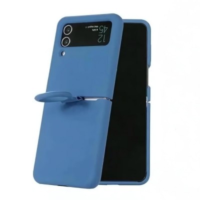 Силиконов кейс bSmart Silicone Cover с пръстен, За Samsung Galaxy Z Flip4 5G, Син