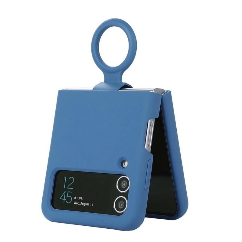 Силиконов кейс bSmart Silicone Cover с пръстен, За Samsung Galaxy Z Flip4 5G, Син