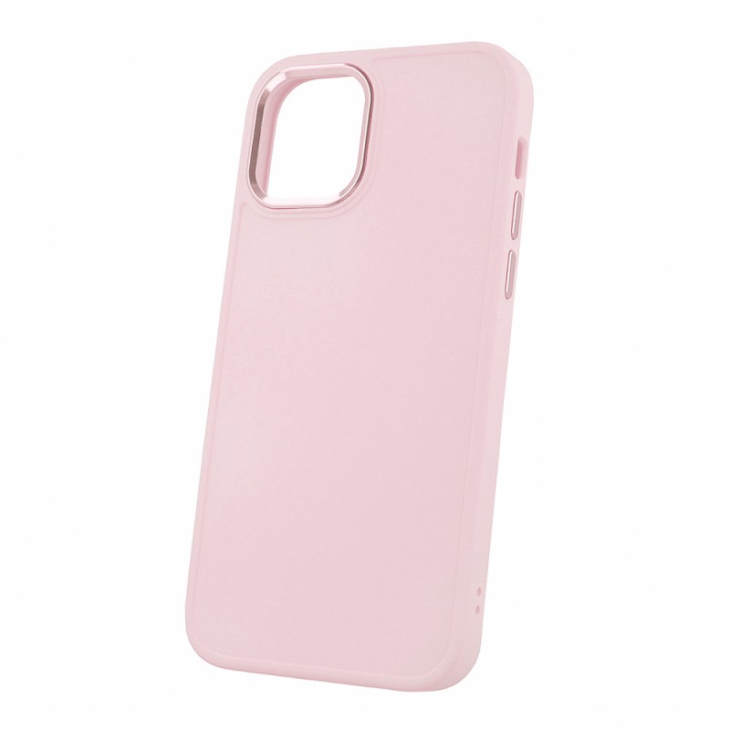 Силиконов кейс bSmart Silicone Satin Case, За iPhone 12/12 Pro (6.1), Бледорозов