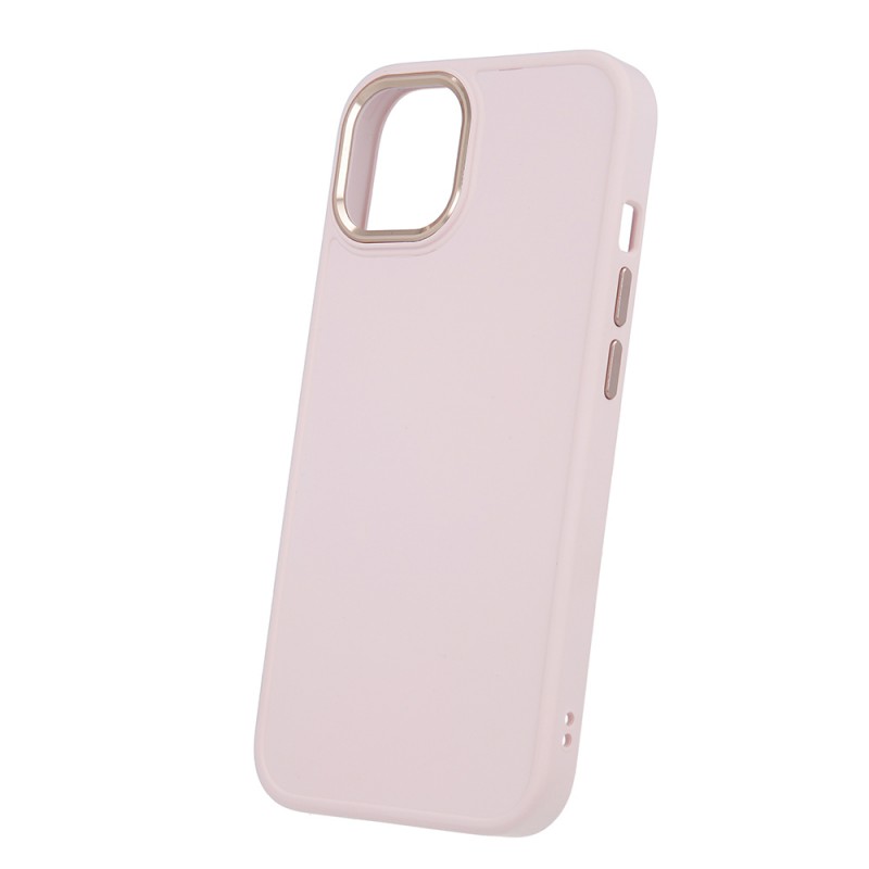 Силиконов кейс bSmart Silicone Satin Case, За iPhone 12/12 Pro (6.1), Бледорозов