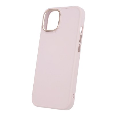 Силиконов кейс bSmart Silicone Satin Case, За iPhone 13 (6.1), Бледорозов