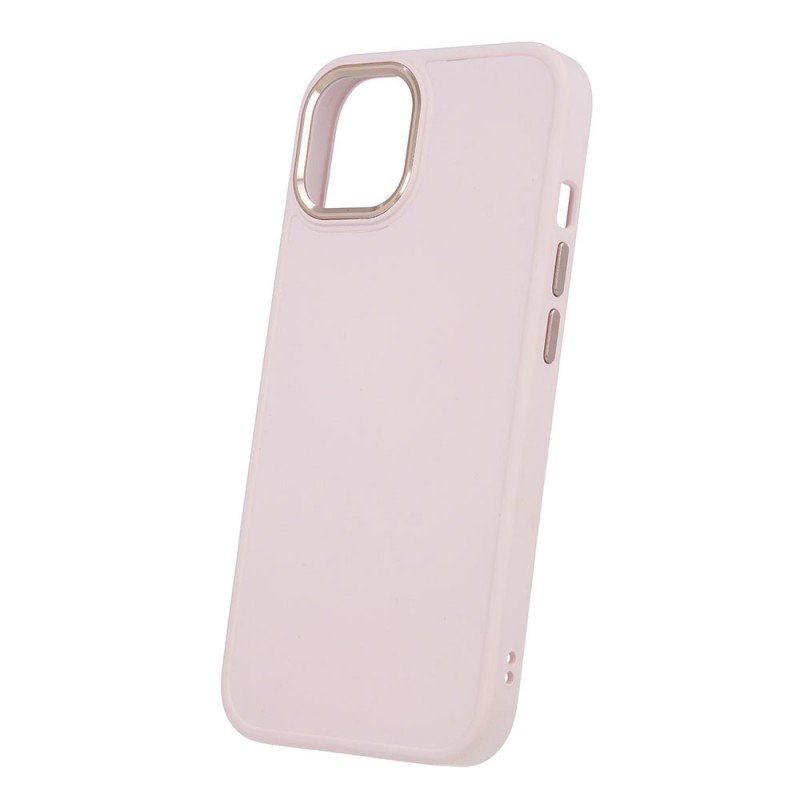 Силиконов кейс bSmart Silicone Satin Case, За iPhone 13 (6.1), Бледорозов