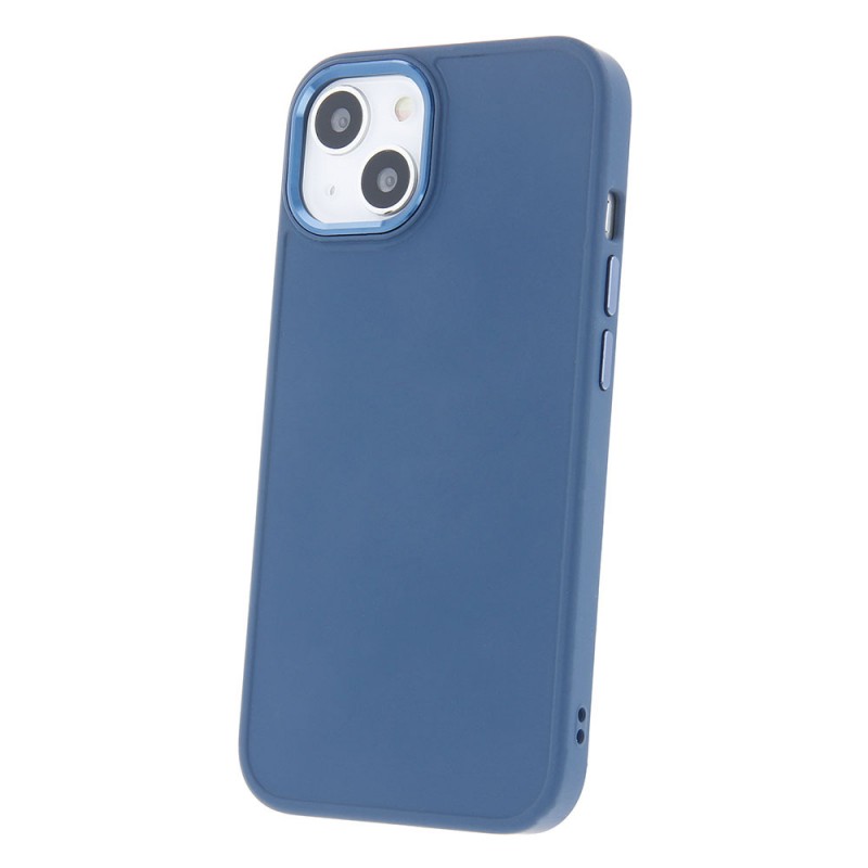 Силиконов кейс bSmart Silicone Satin Case, За iPhone 13 (6.1), Тъмносин