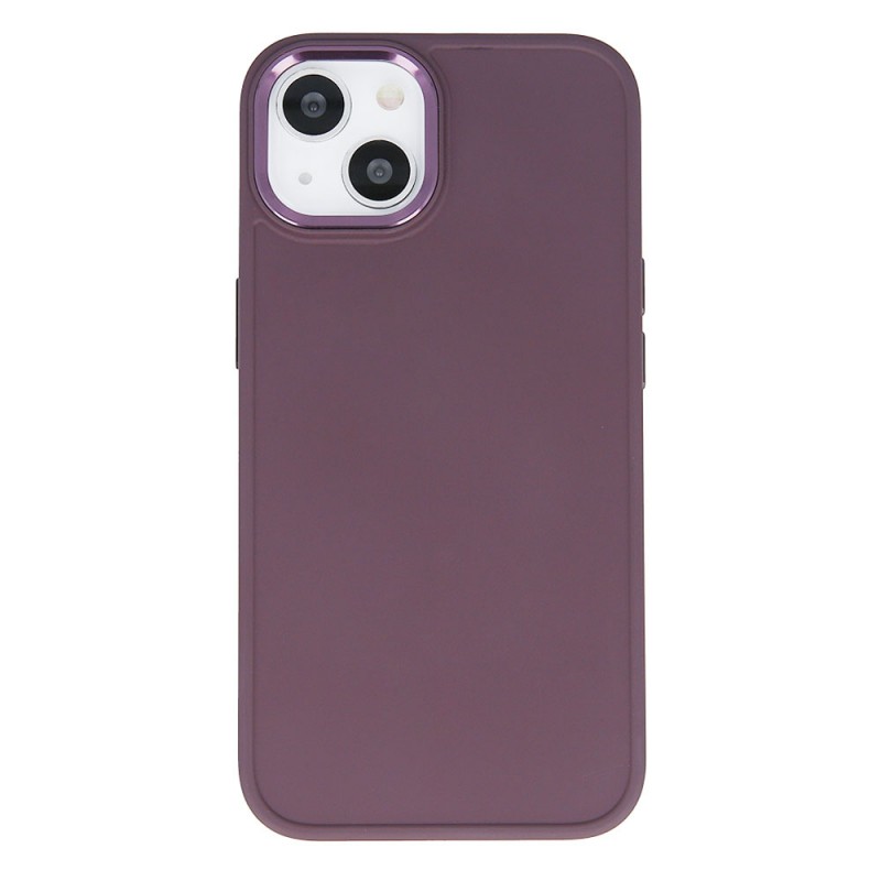 Силиконов кейс bSmart Silicone Satin Case, За iPhone 14 (6.1), Тъмнолилав