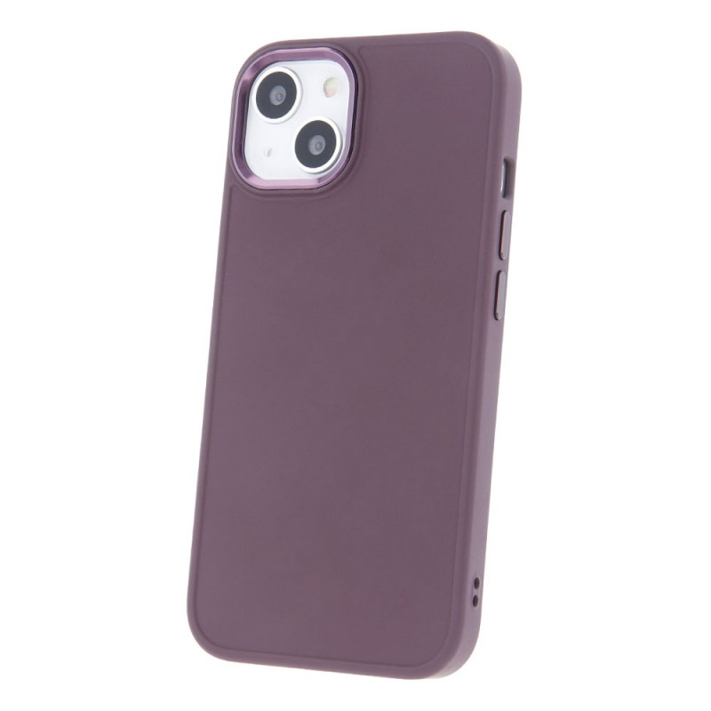 Силиконов кейс bSmart Silicone Satin Case, За iPhone 14 (6.1), Тъмнолилав