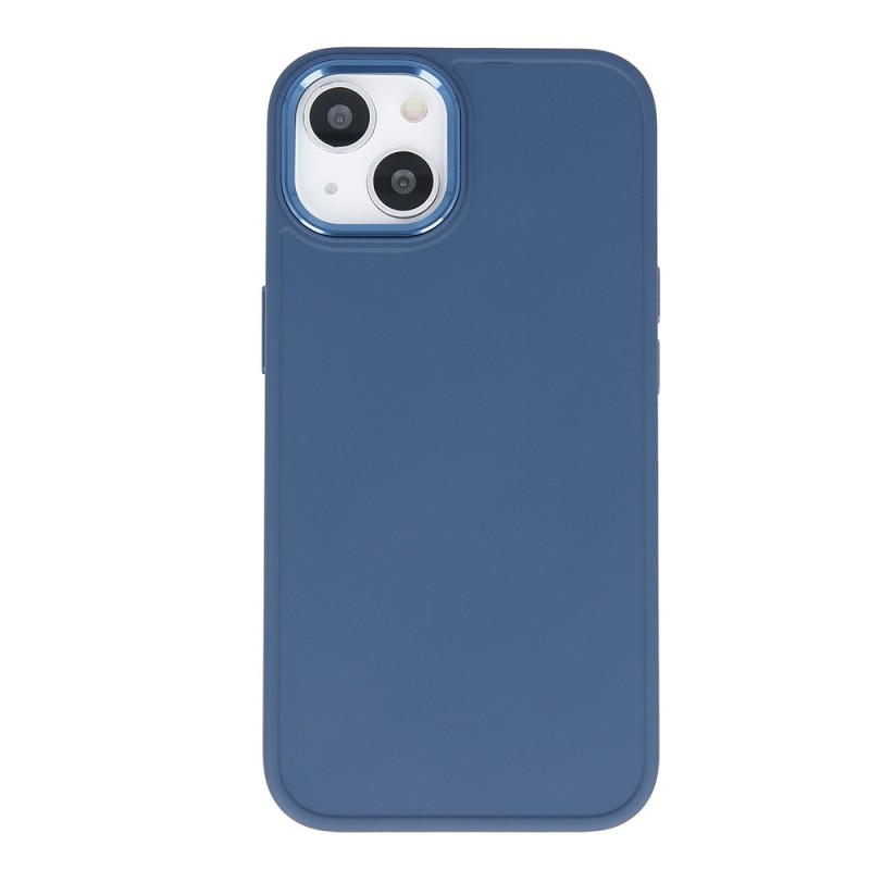 Силиконов кейс bSmart Silicone Satin Case, За iPhone 14 (6.1), Тъмносин