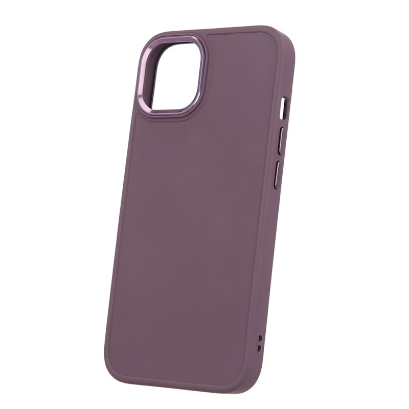 Силиконов кейс bSmart Silicone Satin Case, За iPhone 15 Pro (6.1), Тъмнолилав