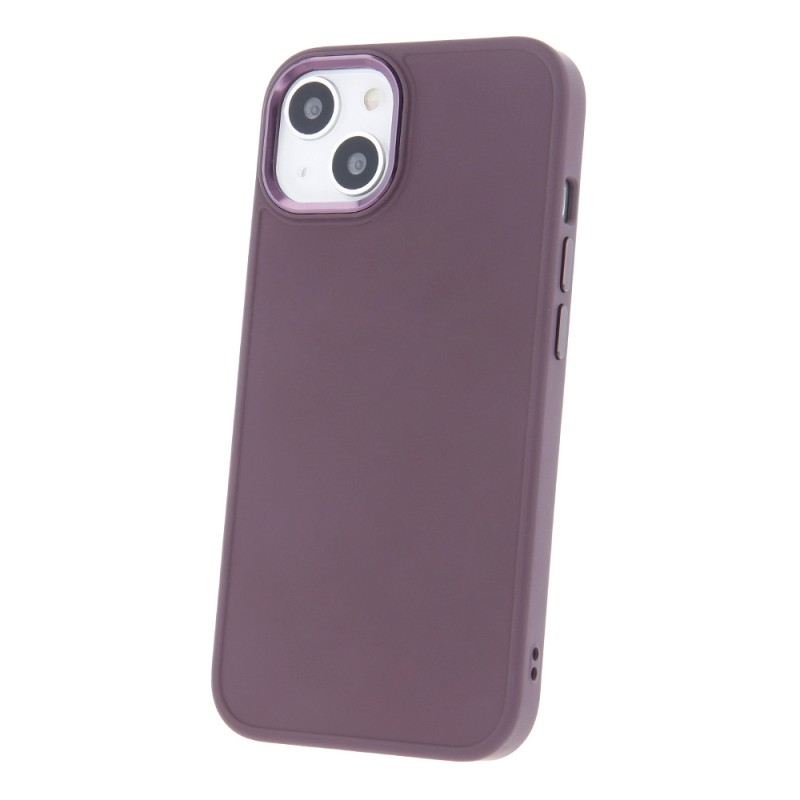 Силиконов кейс bSmart Silicone Satin Case, За iPhone 15 Pro (6.1), Тъмнолилав