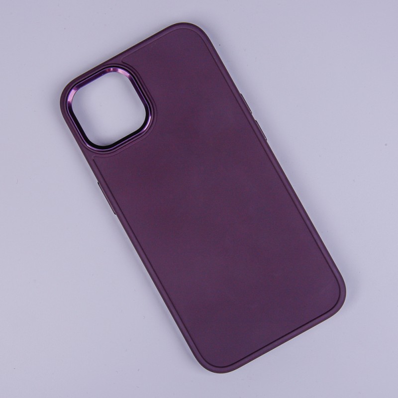 Силиконов кейс bSmart Silicone Satin Case, За iPhone 15 Pro (6.1), Тъмнолилав