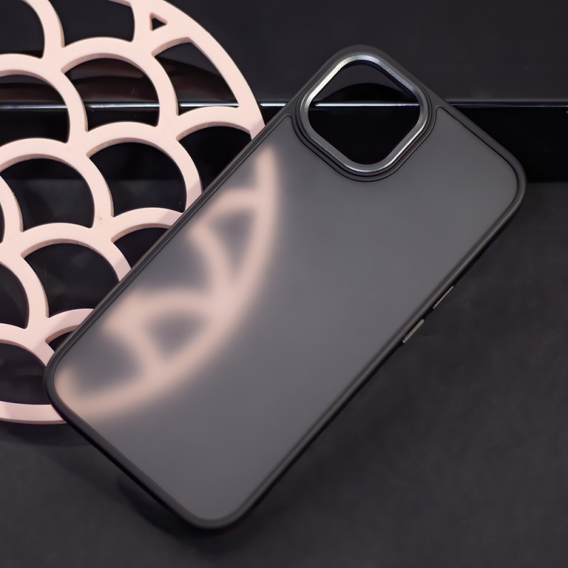 Силиконов кейс bSmart Silicone Satin Matt Case, За iPhone 13 (6.1), Черен