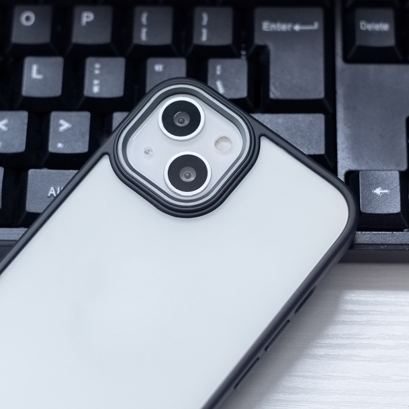 Силиконов кейс bSmart Silicone Satin Matt Case, За iPhone 13 (6.1), Черен