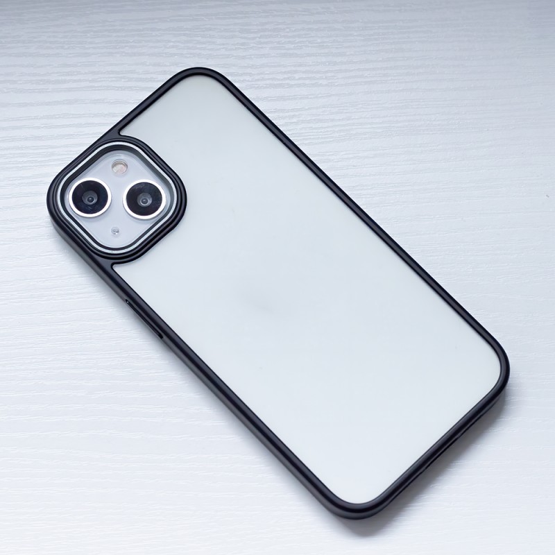 Силиконов кейс bSmart Silicone Satin Matt Case, За iPhone 13 (6.1), Черен