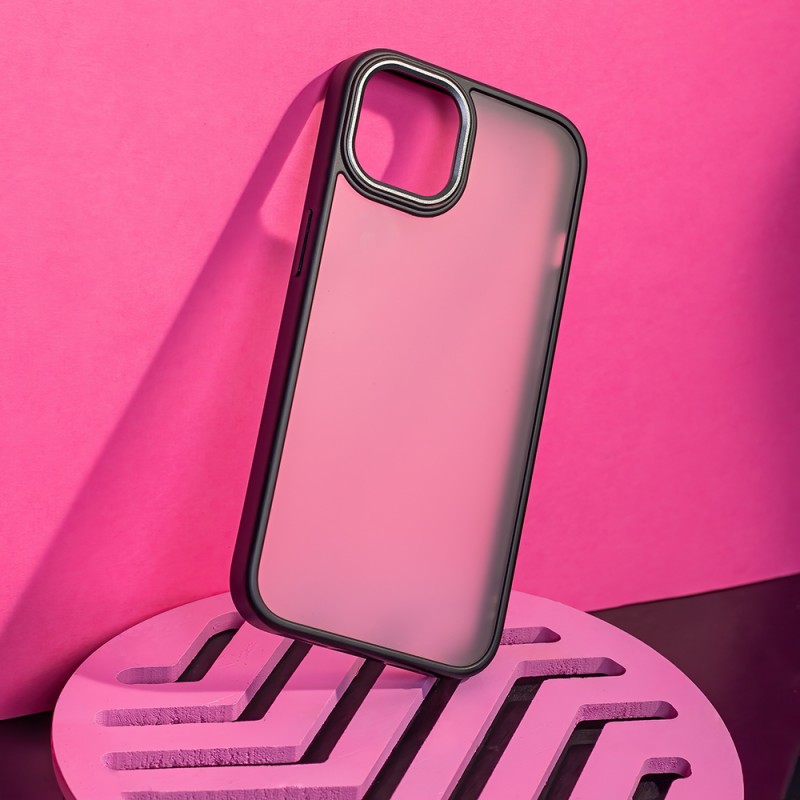 Силиконов кейс bSmart Silicone Satin Matt Case, За iPhone 14 (6.1), Черен