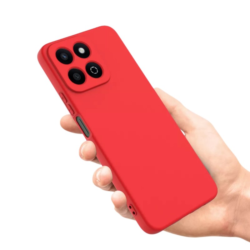 Силиконов кейс bSmart Silicone Soft Cover, За Honor 400 Smart / X7d, Червен
