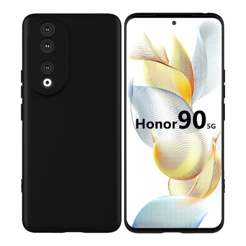 Силиконов кейс bSmart Silicone Soft Cover, За Honor 90, Черен
