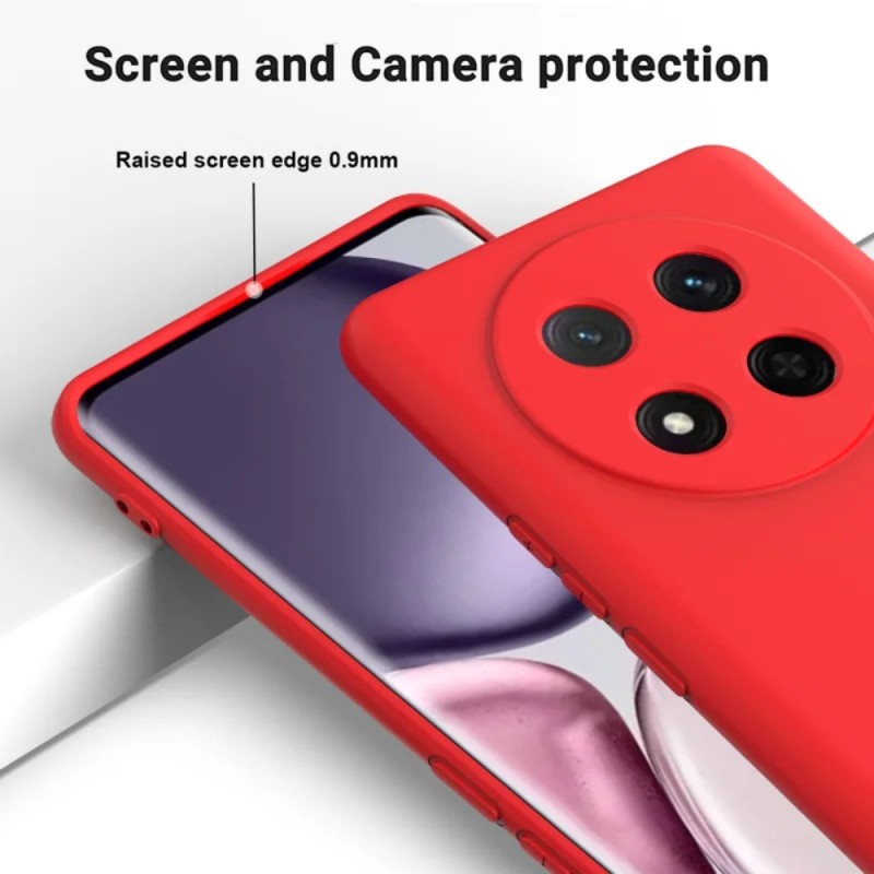 Силиконов кейс bSmart Silicone Soft Cover, За Honor Magic7 Lite, Червен