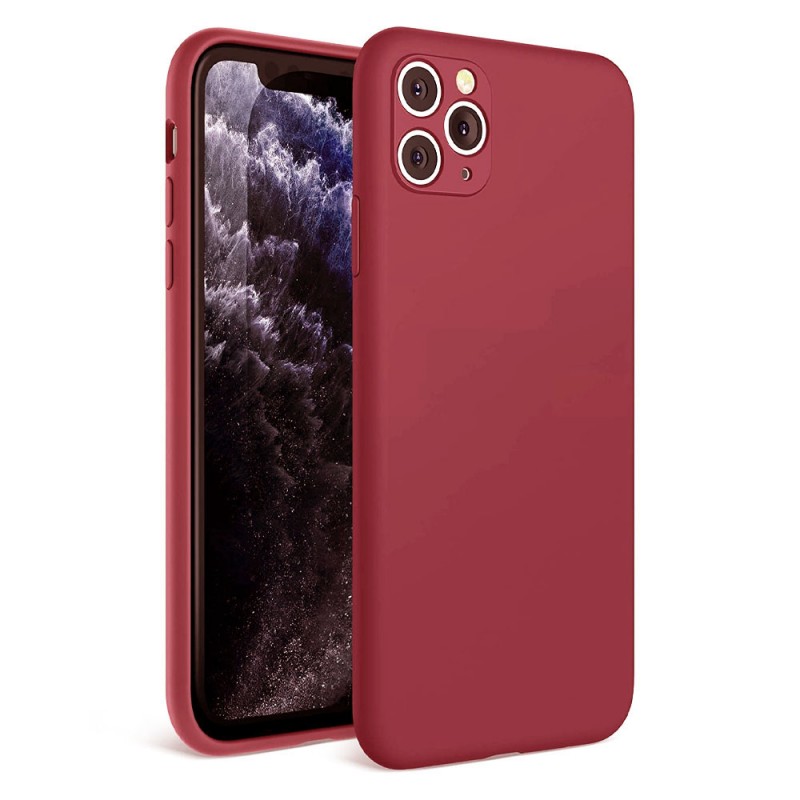 Силиконов кейс bSmart Silicone Soft Cover, За iPhone 11 (6.1), Бордо