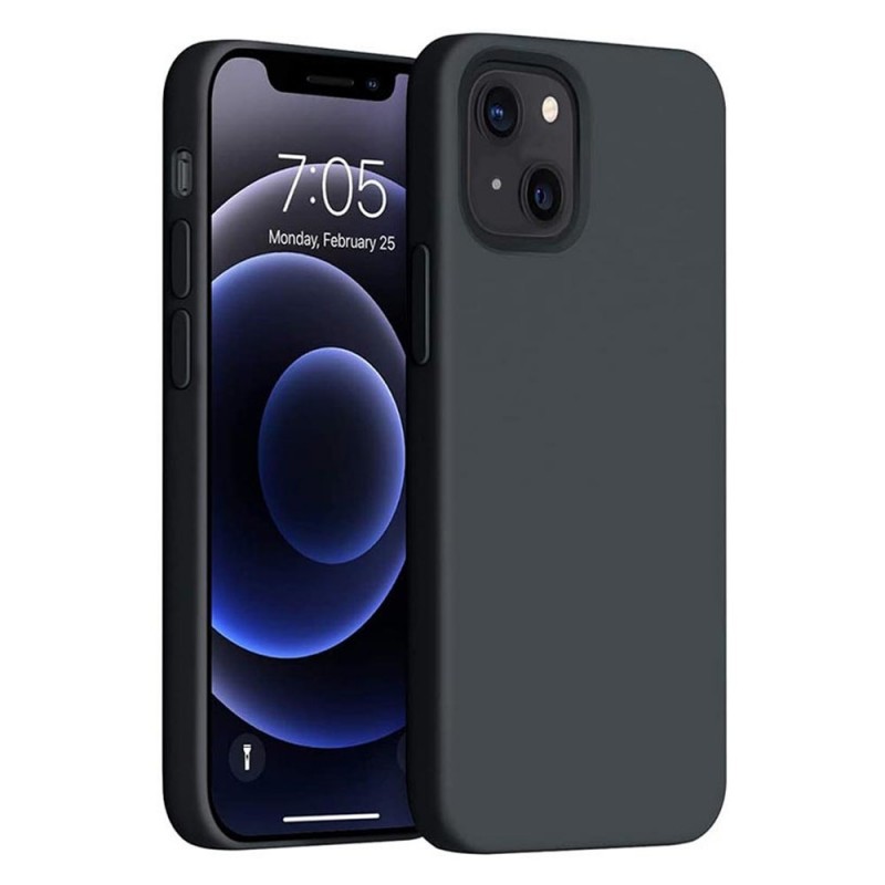 Силиконов кейс bSmart Silicone Soft Cover, За iPhone 13 (6.1), Черен