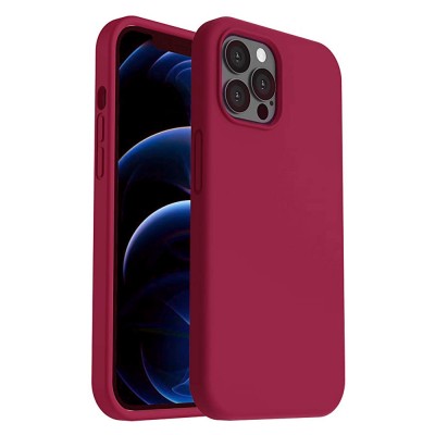 Силиконов кейс bSmart Silicone Soft Cover, За iPhone 13 Mini (5.4), Бордо