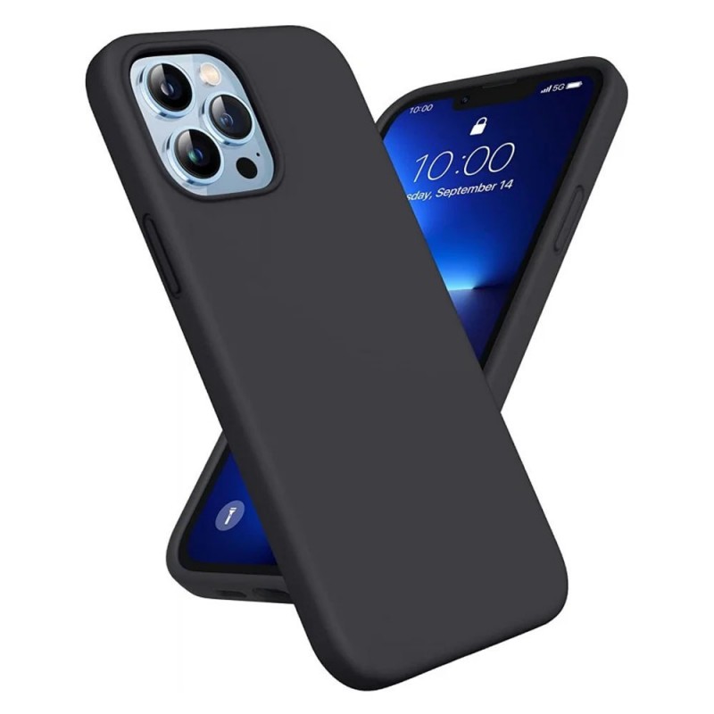 Силиконов кейс bSmart Silicone Soft Cover, За iPhone 14 (6.1), Черен