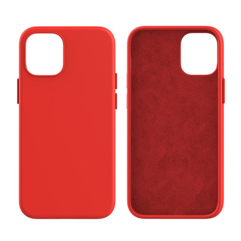 Силиконов кейс bSmart Silicone Soft Cover, За iPhone 14 (6.1), Червен
