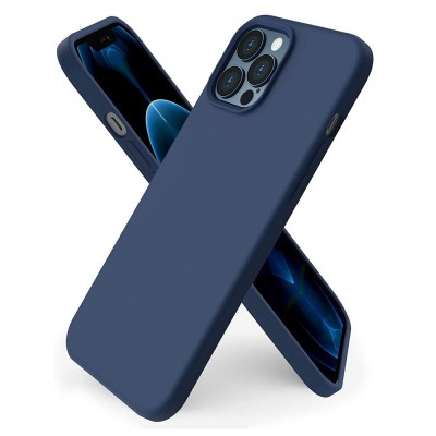 Силиконов кейс bSmart Silicone Soft Cover, За iPhone 14 Pro Max (6.7), Тъмносин