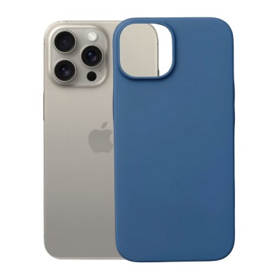 Силиконов кейс bSmart Silicone Soft Cover, За iPhone 15 Pro Max (6.7), Тъмносин