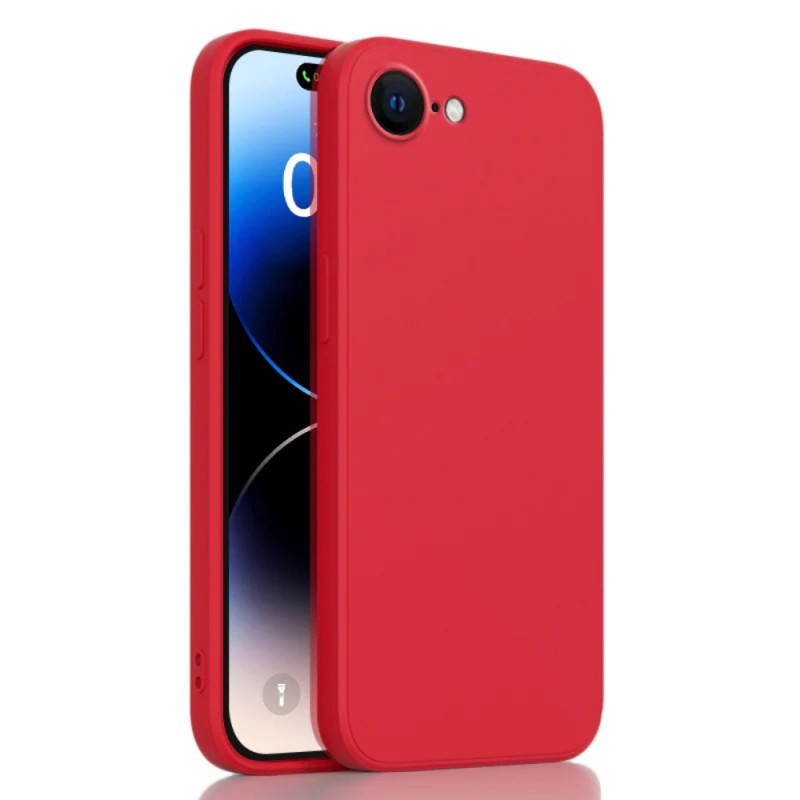 Силиконов кейс bSmart Silicone Soft Cover, За iPhone 16e, Червен