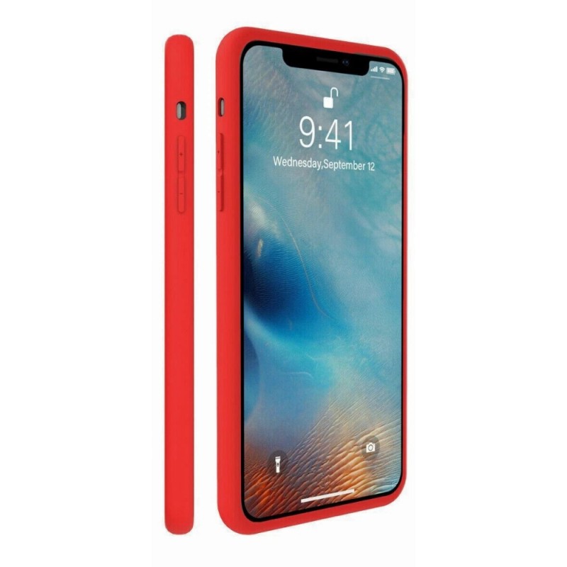 Силиконов кейс bSmart Silicone Soft Cover, За iPhone 16e, Червен