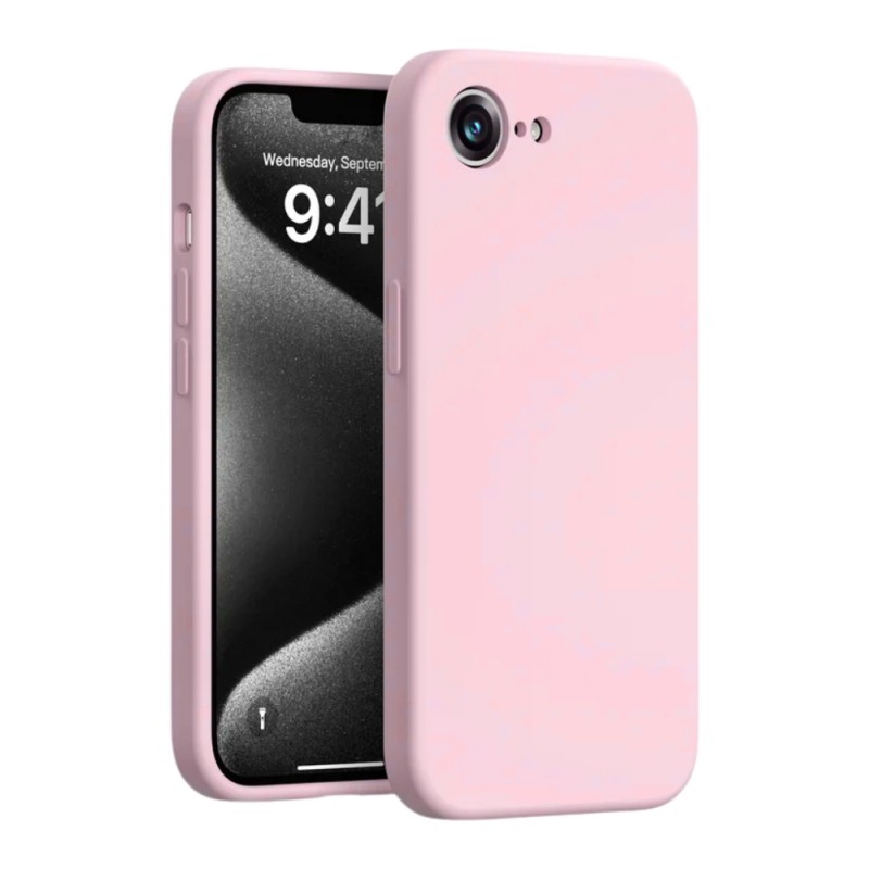 Силиконов кейс bSmart Silicone Soft Cover, За iPhone 16e, Розов
