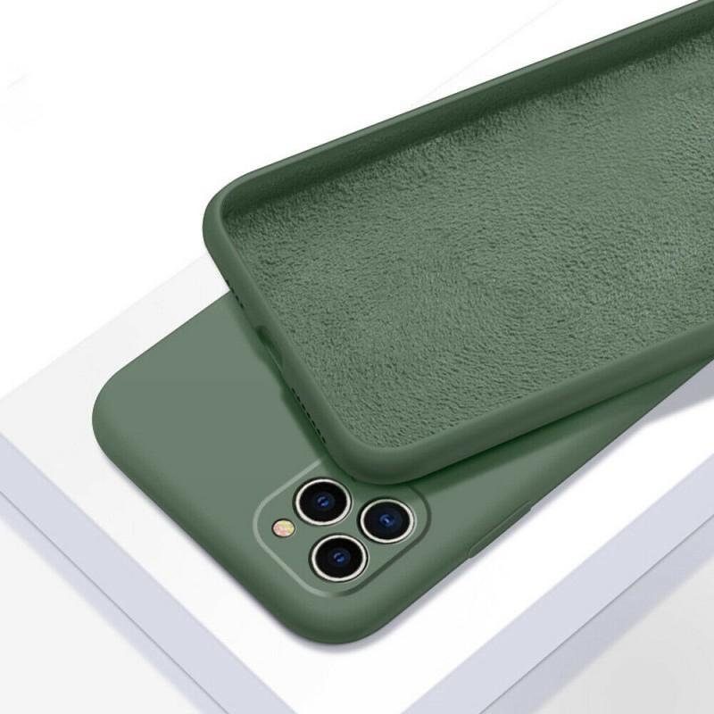 Силиконов кейс bSmart Silicone Soft Cover, За iPhone 7/8/SE 2020/2022, Тъмнозелен