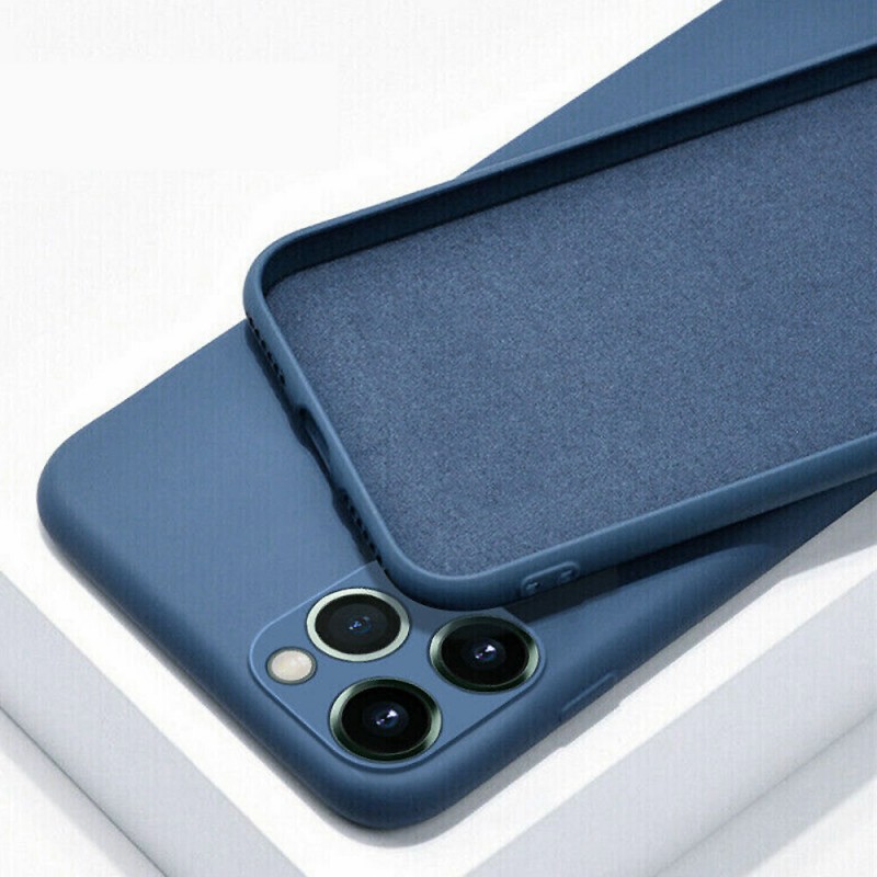 Силиконов кейс bSmart Silicone Soft Cover, За iPhone XR, Тъмносин