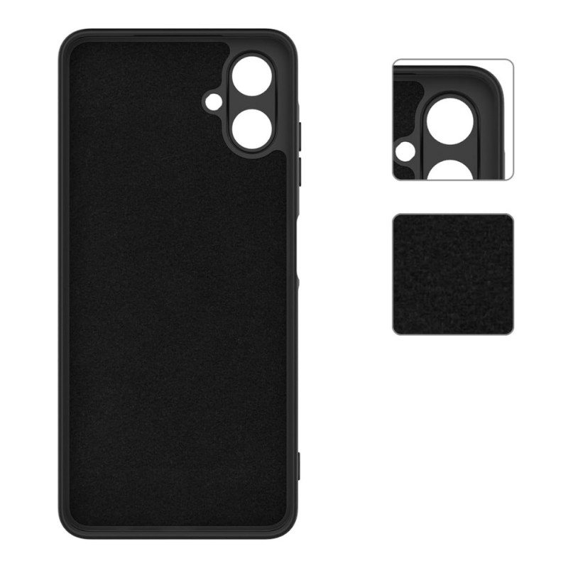 Силиконов кейс bSmart Silicone Soft Cover, За Samsung Galaxy A06, Черен