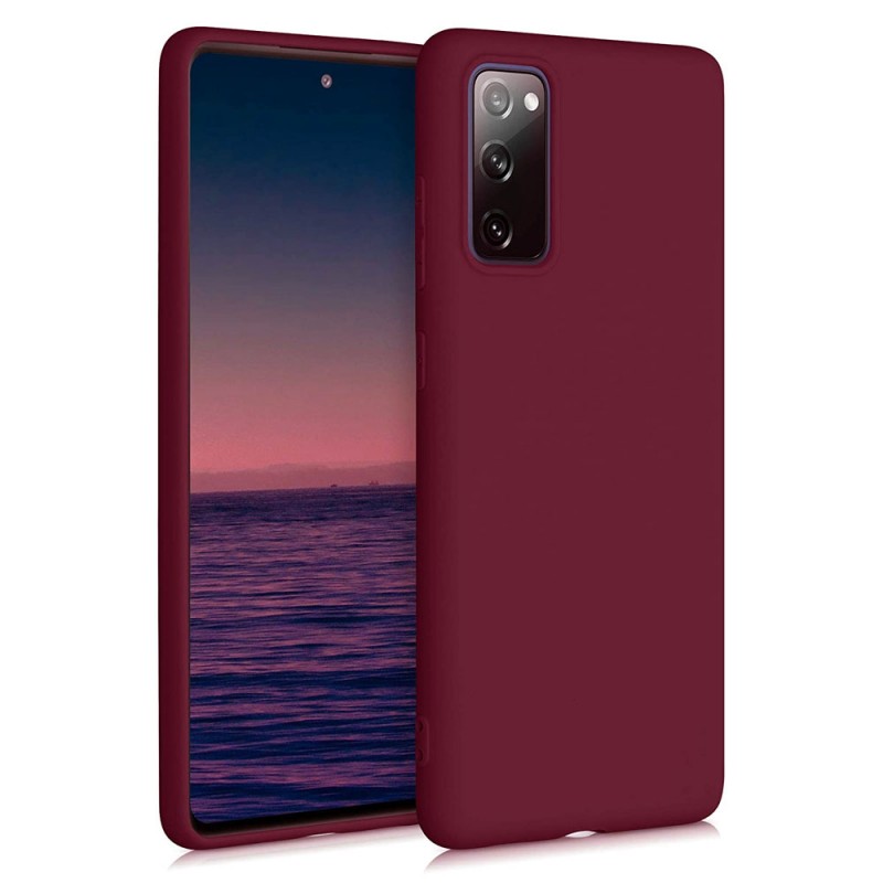 Силиконов кейс bSmart Silicone Soft Cover, За Samsung Galaxy A21s (A217F), Бордо